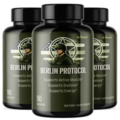 Berlin Protocol- Bodybuilding & Men’s Health Support- 3 Bottles- 270 Capsules