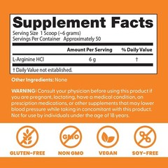 10.6 oz L-Arginine Powder by Doctors Best – Boost Heart Health & Endurance