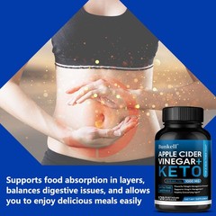 Apple Cider Vinegar BHB Salts Supplement Diet Pills Unisex Support Appetite