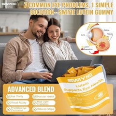 20mg Lutein + 4mg Zeaxanthin Gummies for Eye Health Support with Natural Flavor