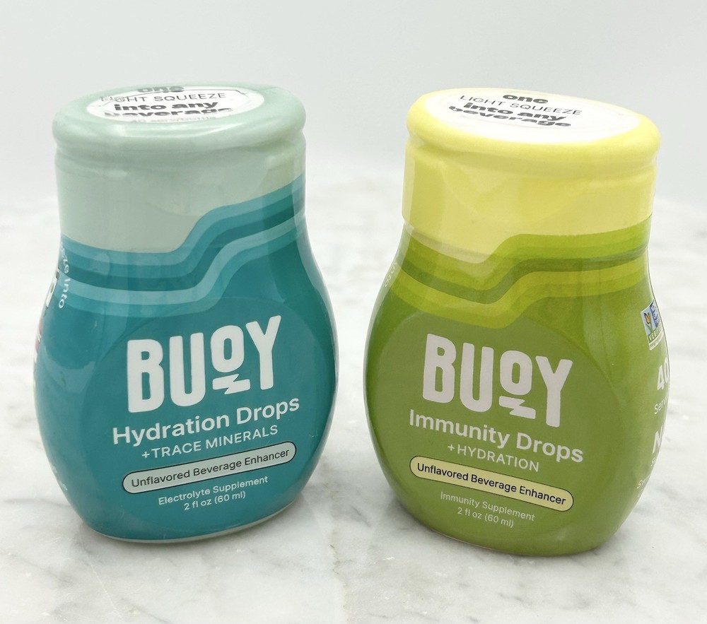 2 Buoy Hydration & Immunity Drops 2 fl oz Sealed New Bottles BB 5/2027