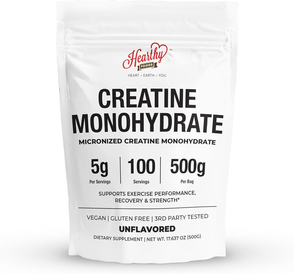 Creatine Monohydrate 500g Micronized Powder 100 Servings Unflavored