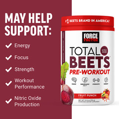 Force Factor, Total Beets®, Pre-Workout, Fruit Punch, 12.6 oz (356 g)