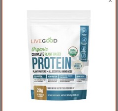 LIVEGOOD Organic Complete Plant-Based Protein 30.8 oz Supplement