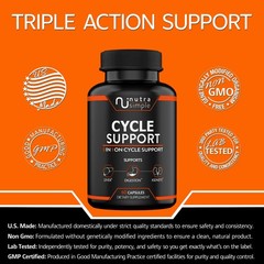 Cycle Support, Kidney, Liver & Organ, Digestion Supplement, Milk Thistle 60 Caps