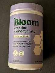 Bloom Nutrition Creatine Monohydrate Powder Unflavored Micronized Creatine 02/27