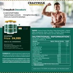CrazyBulk Decaduro Stack Recovery Energy Workout 90 capsules Pack of 1