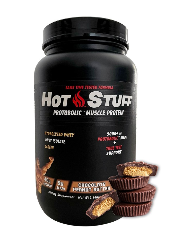 Hot Stuff Protein (Peanut Butter) 3.14 lb Premium Protein + Test Potentiator