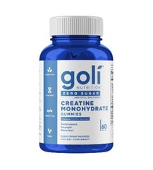 Goli Creatine Monohydrate Gummies 60 Count Zero Sugar Vegan Gluten-Free 3g