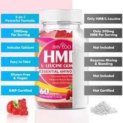 BVIVLOO HMB and L-Leucine Gummies – 3000mg Combined HMB & L-Leucine per Servi…