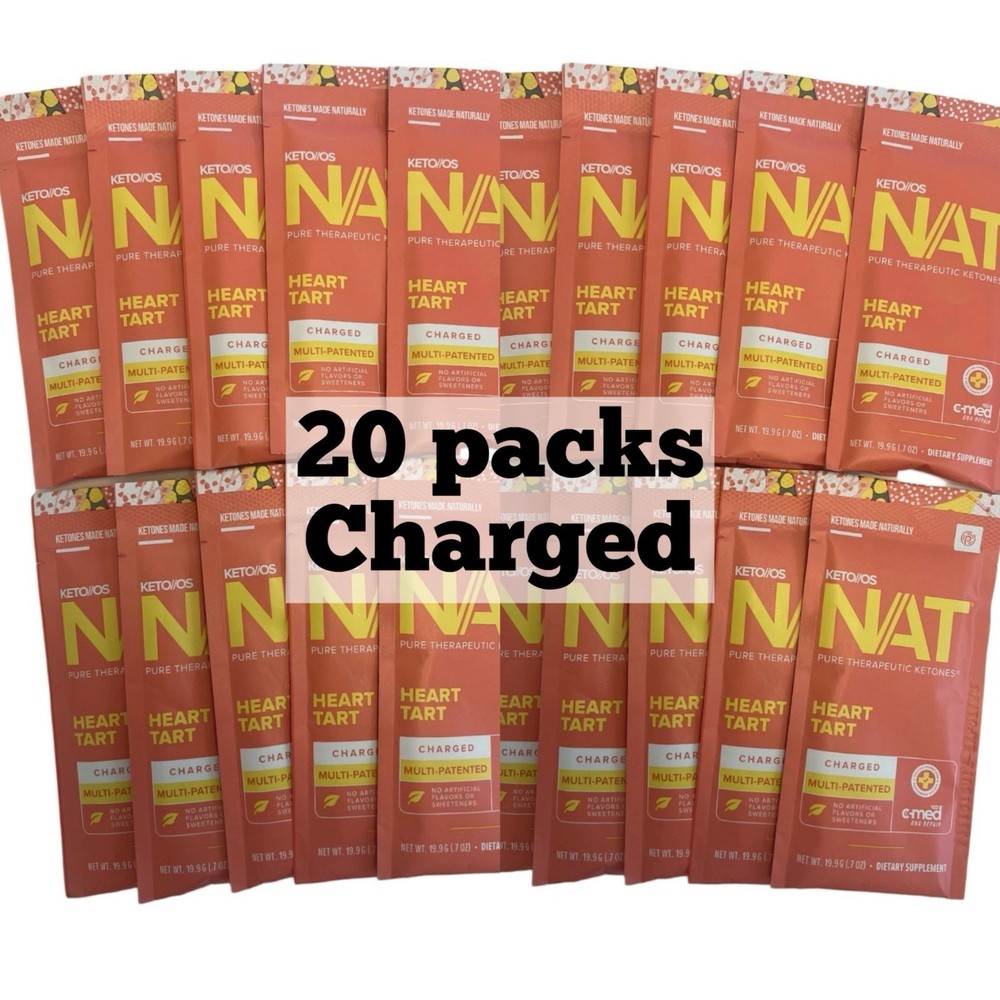 Prüvit Ketones NAT 20 Packets Charged HEART TART / FREE SHIPPING Exp 03/2026