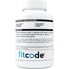 Fitcode Creatine1000, 1 Gram of Pure Creatine Monohydrate, 30 Veggie Capsules