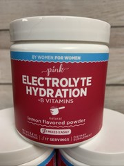 3X Nature’s Truth Electrolyte Hydration B Vitamins Powder Lemon Pink Women 10/26
