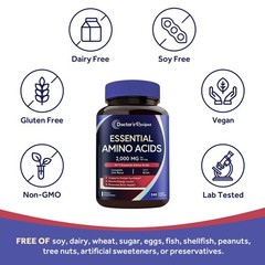 Essential Amino Acids Supplement, All 9 Essential Amino Acids (EAA), BCAA 2:1…
