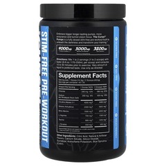 Stim-Free Pump, Pre-Workout, Blue Raspberry, 20.2 oz (572 g)
