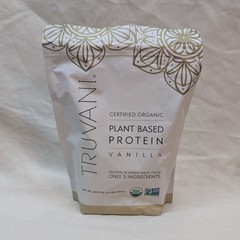 Truvani Plant Based Vanilla Protein Powder 20.95 oz 20 Servings Expires 09/2027