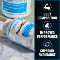 Pure Creapure Creatine Monohydrate Capsules 120 Count Athletic Performance Boost