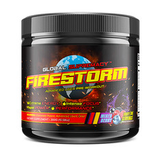 Global Supremacy Firestorm Advanced Pre-Workout 30 Servings Blue Easpberry