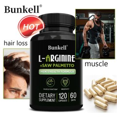 L Arginine Saw Palmetto for Men Prostate Health – Nitric Oxide & Muscle Support