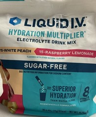 Liquid I.V Hydration Sugar-Free Peach+Raspberry Lemonade 28 Sticks EXP 03/2028