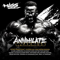 Mutant Mass Extreme Gainer Whey Protein Powder Triple Chocolate 6 lb