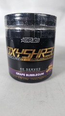 Oxyshred Hardcore Pre-Workout Thermogenic Grape Bubble Gum 40svg Exp:01/2028