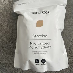 HBOOX Creatine Monohydrate 2 packs 30 Stick Packs 8g Exp 10/2027