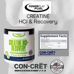PowerPlay Fuel CREATINE HCl + Recovery Capsules for Muscle & Brain Health – 90ct