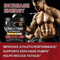 Pure Creatine Monohydrate Powder 50 Servings Muscle Booster Recivery Support