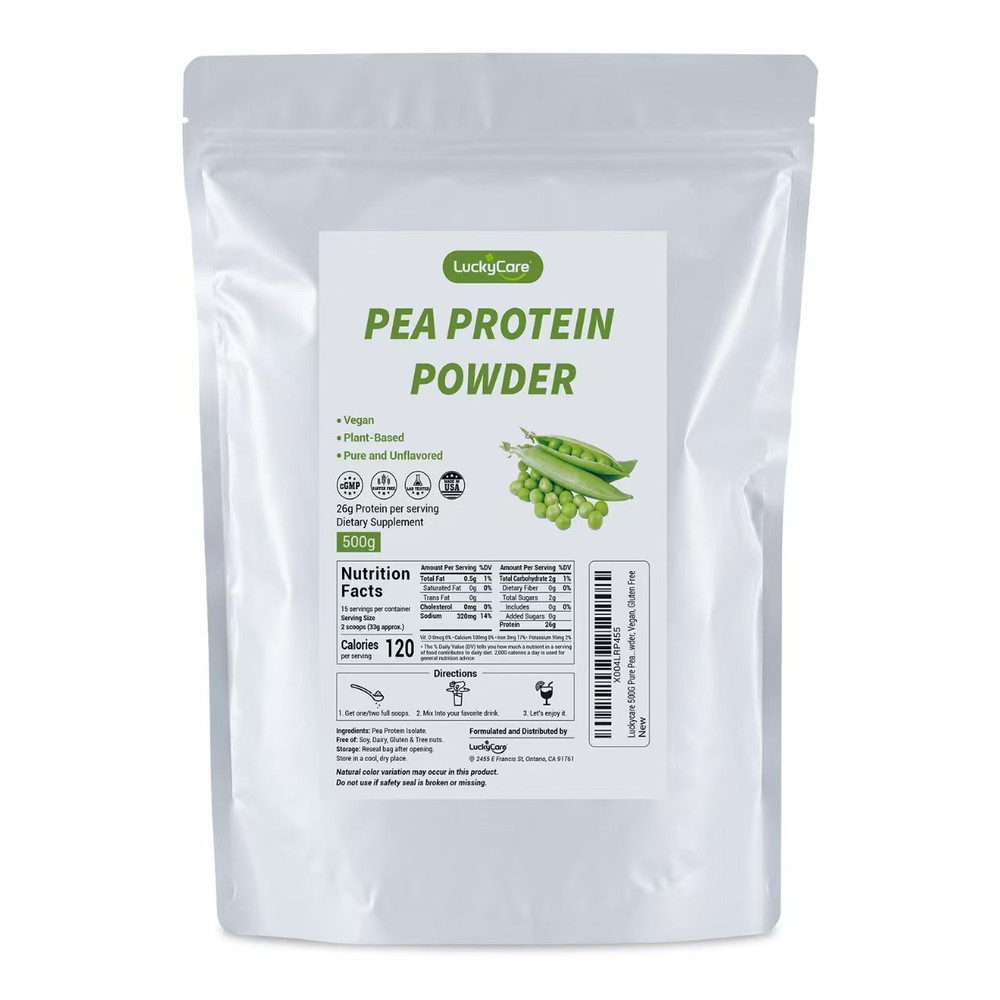 100% Organic Pea Protein Powder Vegan Formula Supports Muscles 26g Per Serving