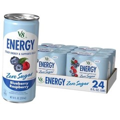 Energy 8 fl. oz. Can (24 Pack of 24 (8 Fl Oz) Zero Sugar Blueberry Raspberry