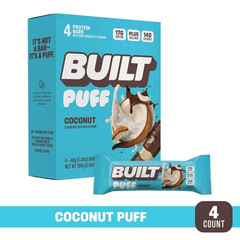 BUILT Puff Protein Bar, Peanut Butter Cup, 15g Protein, Collagen, 150 Calories
