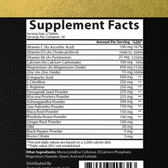Test Booster Monster Test Gold for Men Muscle Mass Men Power Gains 2 Pk