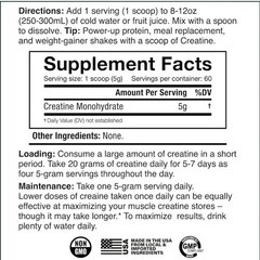 The Curse! Creatine Powder Unflavored 10.6 oz Expires 05/2027
