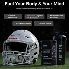 BIRDMAN Micronized Creatine Monohydrate Powder, 80 Servings (400 g), Powder