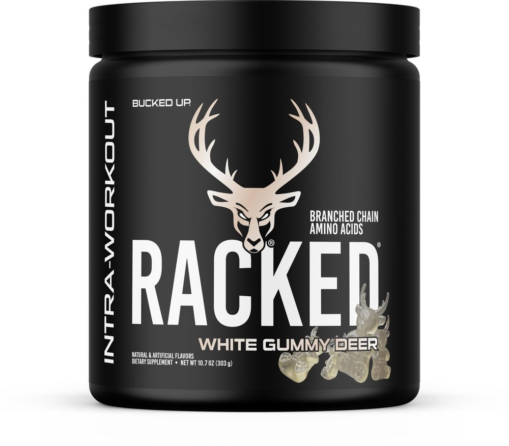 Bucked Up Racked White Gummy Deer | Intra Workout BCAA 211 Formula with L Car…