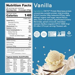 OWYN Dairy Free Protein Powder 20g Protein, Probiotics, Superfoods Greens, Pea C