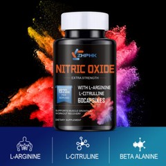 Nitric Oxide Booster Cap Supplement w/ L-Arginine Premium Workout Muscle Capsule