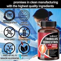 Tribulus Terrestris 800mg,workout supplement ,increased energy 120 Capsules