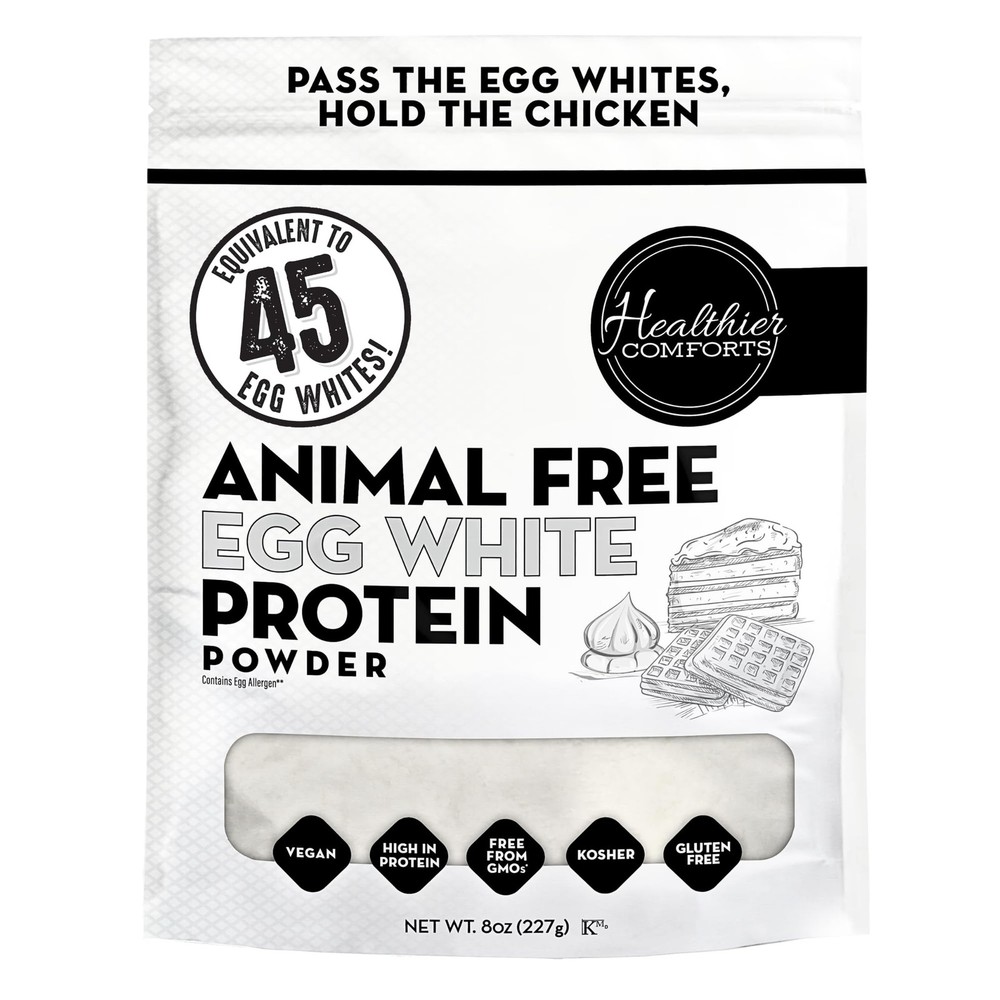 Healthier Comforts Animal-Free Egg White Protein Powder | 8 Ounce (Pack of 1)