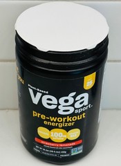 Vega Sport Plant-Based Pre-Workout Energizer Strawberry Lemonade 1 LB 1oz New