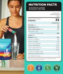 Juicy Splash Sugar Free Electrolytes Powder w/Natural Flavor, Liquid 16 sticks