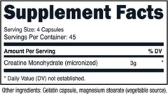 Nutricost Creatine Monohydrate 3,000mg, 180 Capsules (750mg Per Capsule)