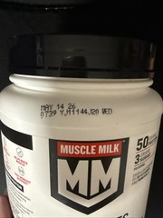 Muscle Milk Protein Powder Pro Series, 7/22/26 Exp Intense Vanilla 32 Oz