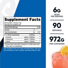 Nutricost BCAA 2:1:1 Powder (Raspberry Lemonade) 90 Servings