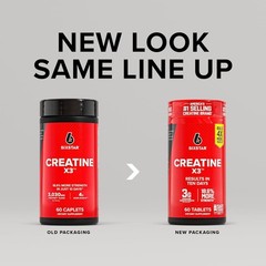 SIXSTAR Creatine X3 – 60 Caplets for Muscle Strength & Recovery – Gluten Free