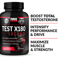 Force Factor Test X180 Legend – Testosterone Booster and Muscle Builder for Men