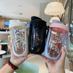 new 590ml gym Shaker Sports Water Bottle Cup Protein Mixer Stirring Ball Fitness