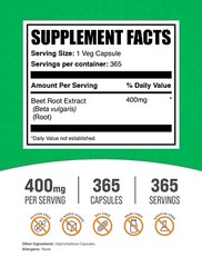 BulkSupplements Beet Root Extract 365 Capsules – 400mg Serving