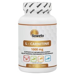 L-Carnitine 1000mg Tablets – Fat Burner, Anticatabolic & Antioxidant – Sowelo